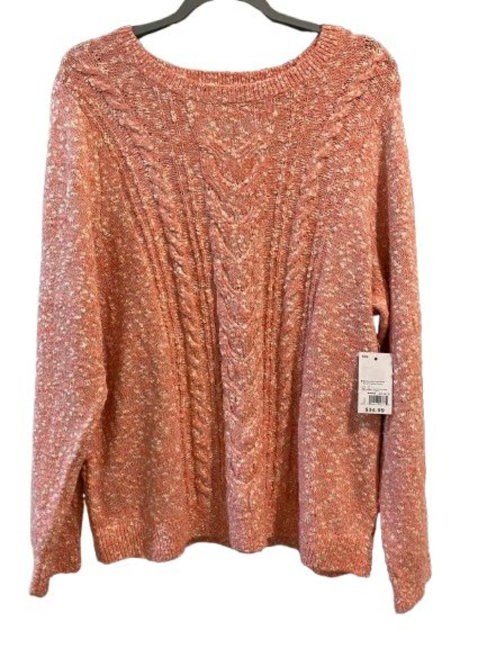 Women's XXL Sweater Pull-over Croft & Barrow Long Sleeve Pink